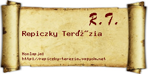 Repiczky Terézia névjegykártya